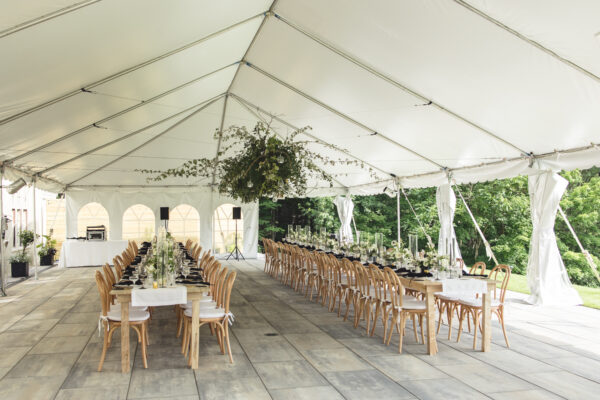 Frame tent, outdoor wedding, berkshires, ma, tent rentals