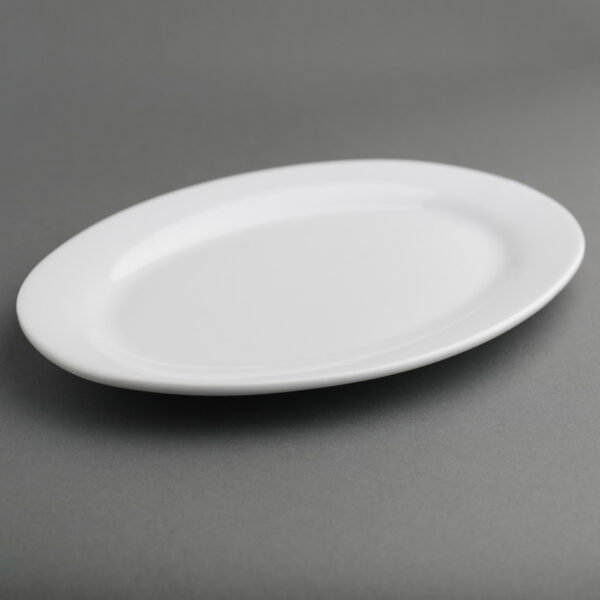 white platter catering equipment for events