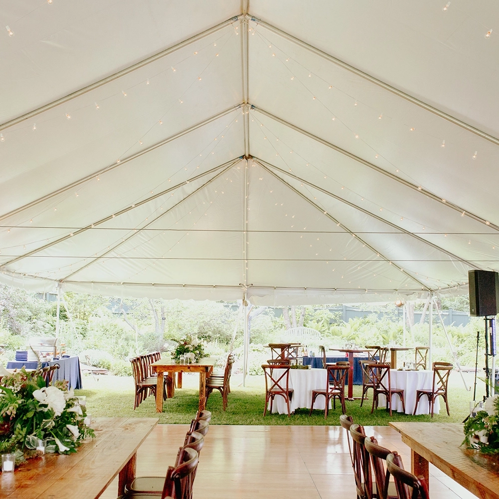 frame tent rental in the berkshires, ma outdoor wedding reception tent
