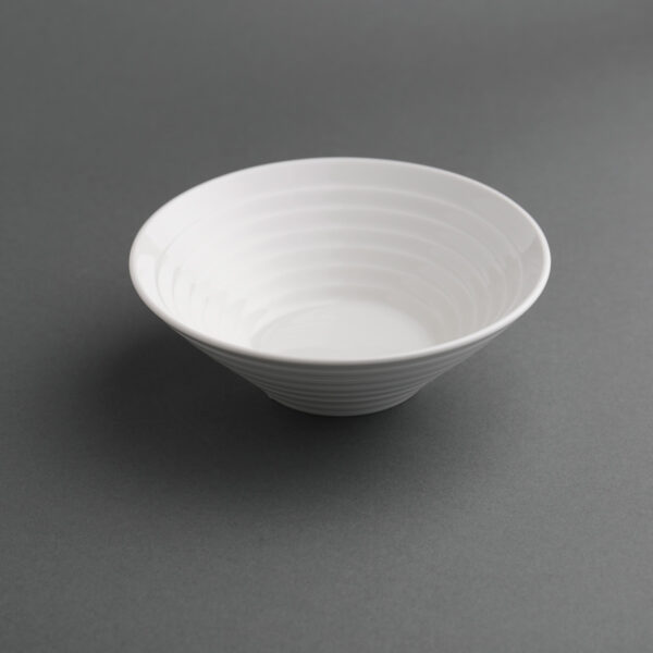 white serving bowl for catering events