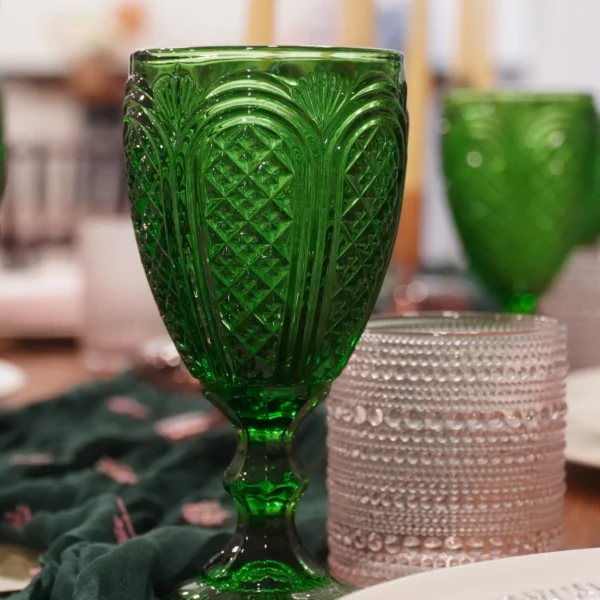 Carousel Dark Fern Green Goblet - Image 7