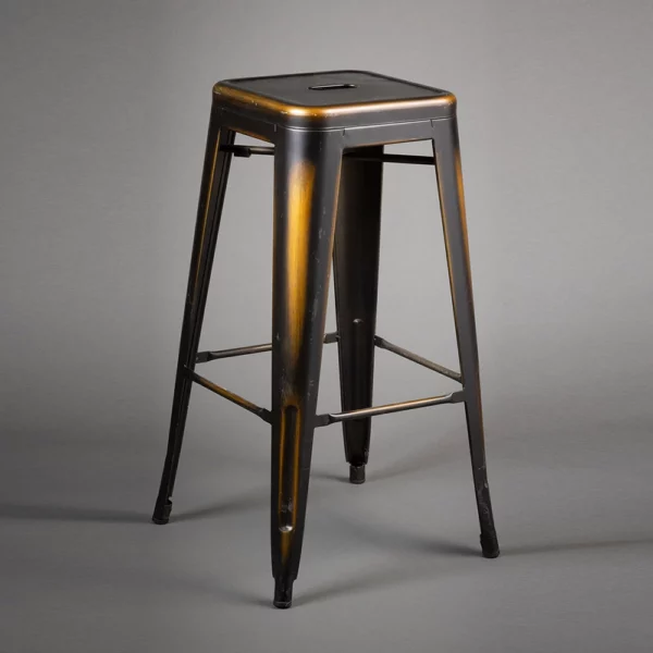 bar stool rental metal industrial style popular for wedding rentals in the berkshires, ma