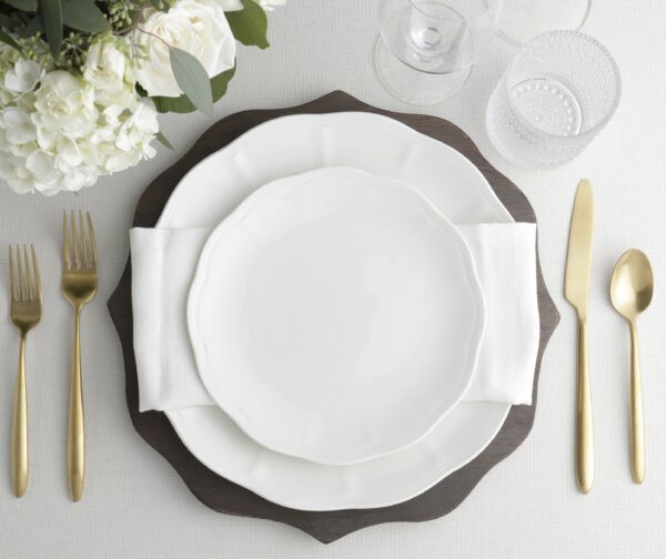 soft ivory china rental for wedding table