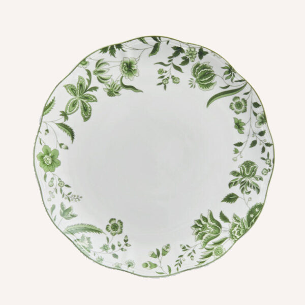 Edith Green Floral Dinner Plate